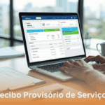RPS: Como Emitir e Converter Recibo Provisório de Serviços Empresário preenchendo RPS no computador com nota fiscal eletrônica na tela